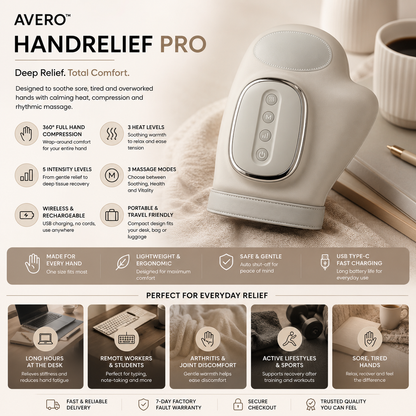 AVERO™ Hand Relief Pro Wireless Smart Hand Massager